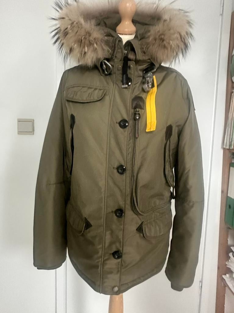 Parajumpers - khaki parka met capuchon, Zo goed als nieuw, Groen, Ophalen, ANDERE
