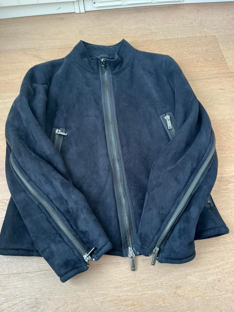 Emporio Armani winterjas omgekeerd schaap donkerblauw maat40, Enlèvement, Comme neuf, Autres couleurs