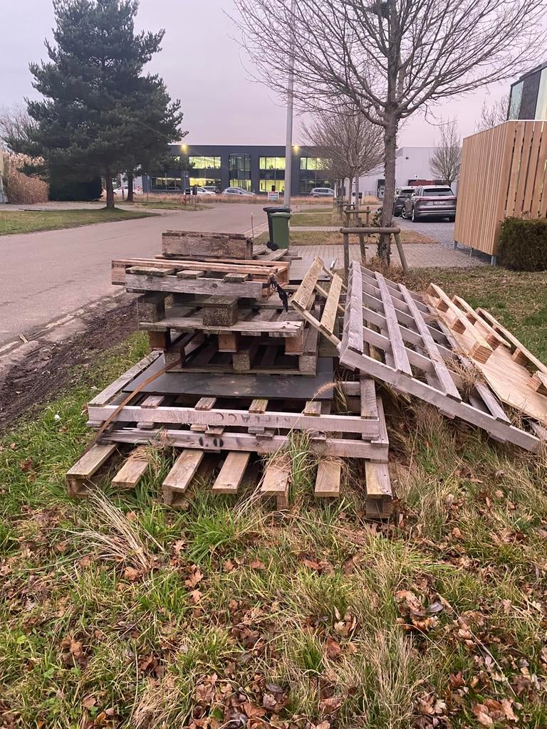 Gratis paletten hout, Enlèvement
