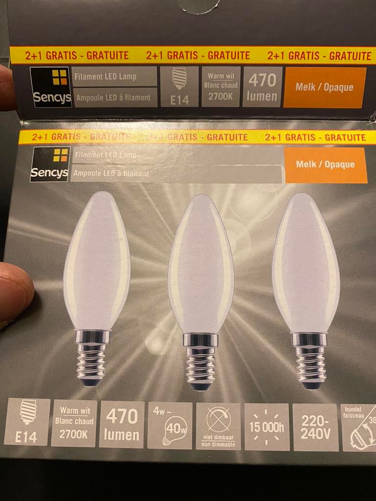 Sencys ledlamp e14, Huis en Inrichting, 30 tot 60 watt, Led-lamp, E14 (klein), Nieuw