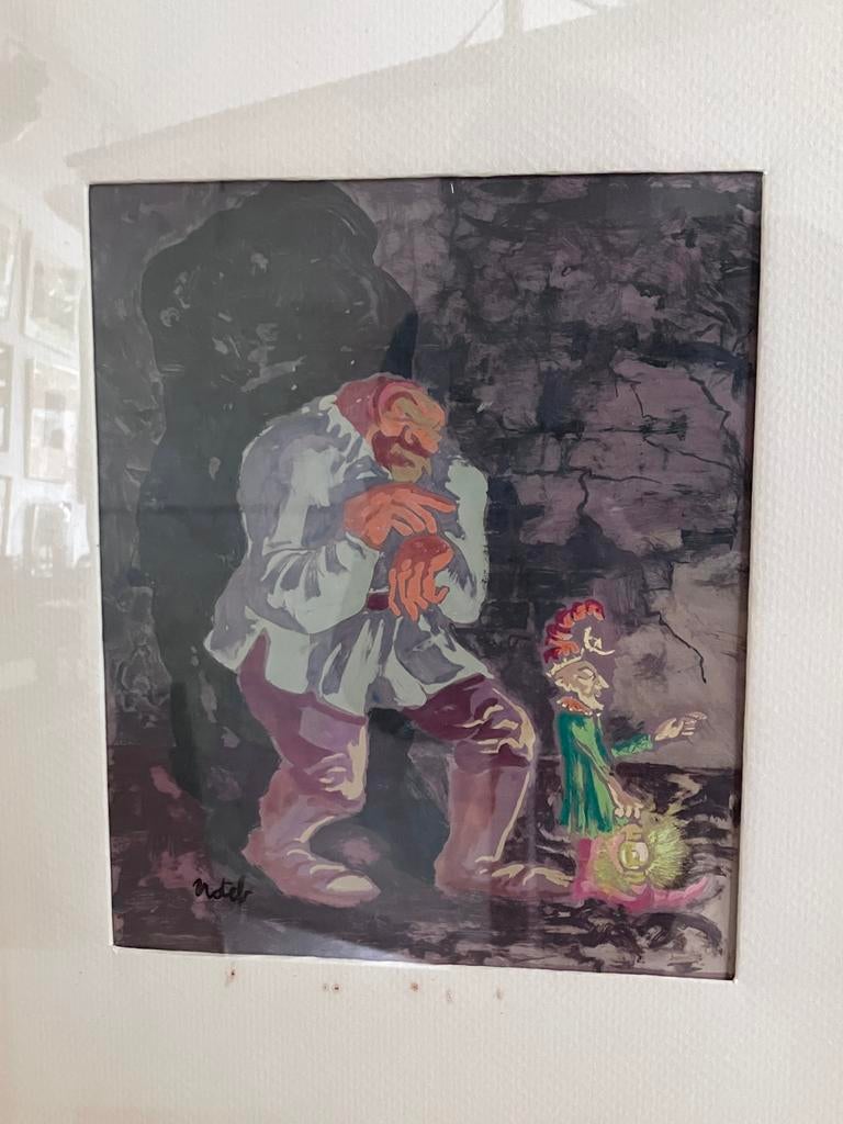 Gouache Marcel Notebaert (1924-1986), Antiek en Kunst, Ophalen of Verzenden