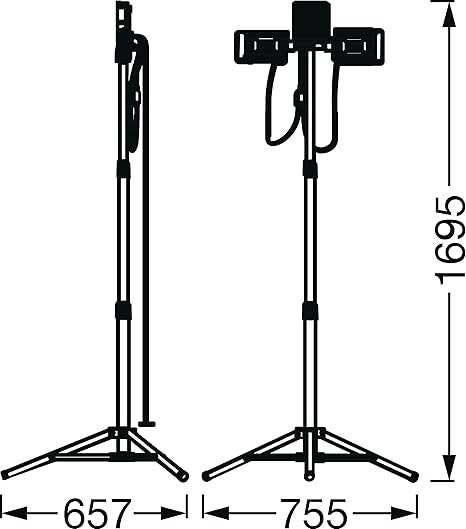 Bouwverlichting | werklamp met statief | GRATIS LEVERING, -, Verzenden, -, Nieuw