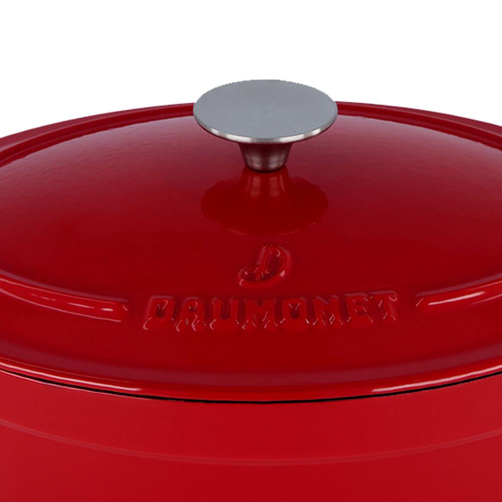 Daumonet Bocuse Gietijzeren Braadpan Kersenrood Wit NIEUW, Huis en Inrichting, Keuken | Potten en Pannen, Ophalen, Gietijzer, Nieuw