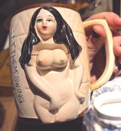 Ancienne tasse humoristique  mug erotique vintage, Ophalen of Verzenden
