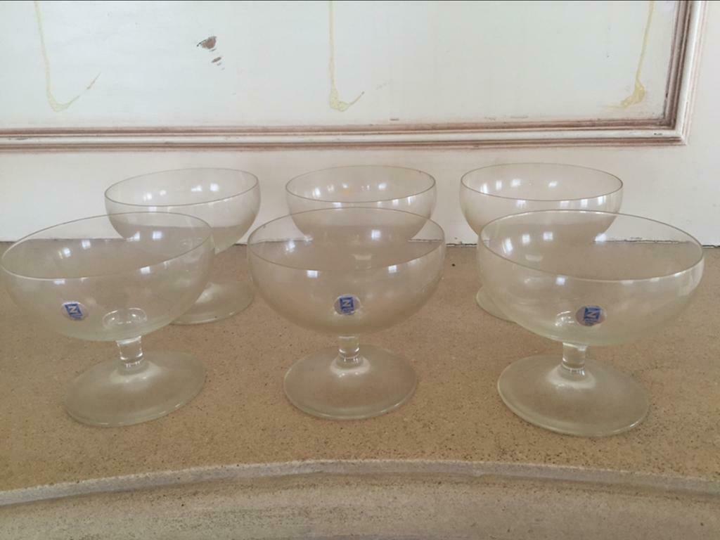 5 glazen ijscoupes, Antiek en Kunst, Ophalen