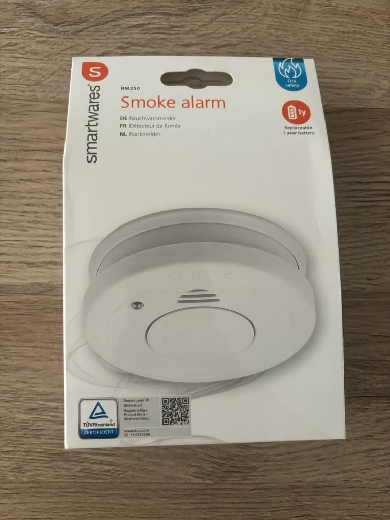 Rookmelder smartwares ongeopend, Doe-het-zelf en Bouw, Alarmsystemen, Ophalen, Detector, Sensor of Melder, Nieuw, Rook