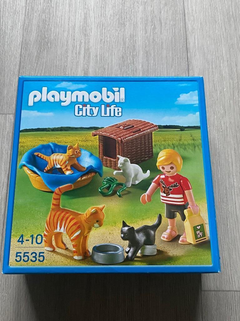 Playmobil 2 sets katten en konijnen, Kinderen en Baby's, Speelgoed | Playmobil, Ophalen of Verzenden, Zo goed als nieuw