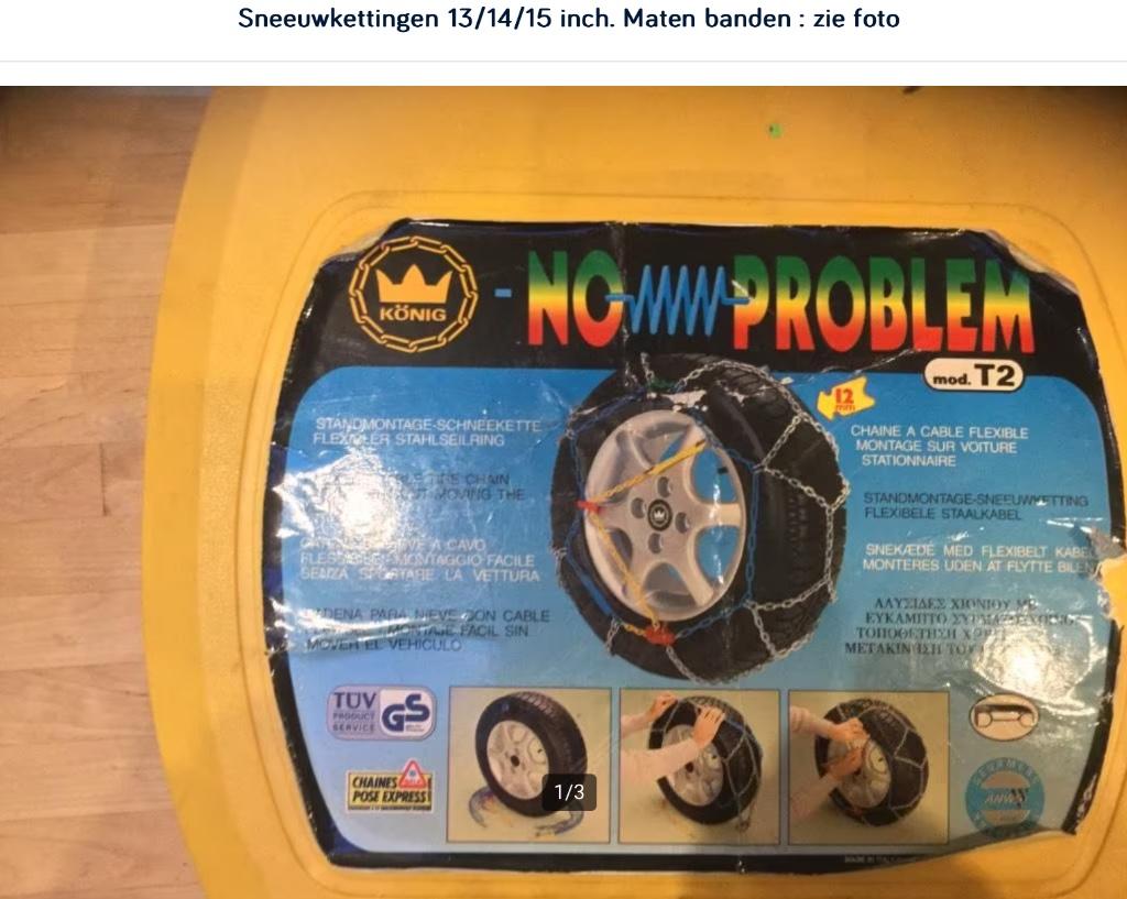 Sneeuwkettingen. Voor wielen 13 & 14 inch zie foto (ok), Ophalen