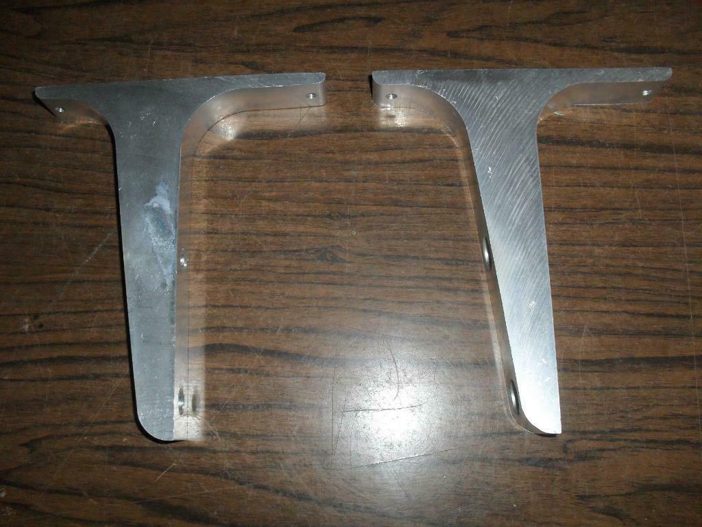 2 support étagères en aluminium brossé, Enlèvement, Utilisé