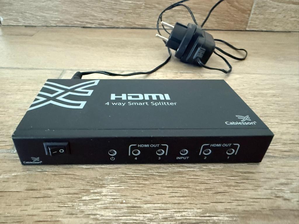HDMI splitter (1 entrée + 4 sorties), Ophalen, Nieuw, Minder dan 2 meter, Overige kabels
