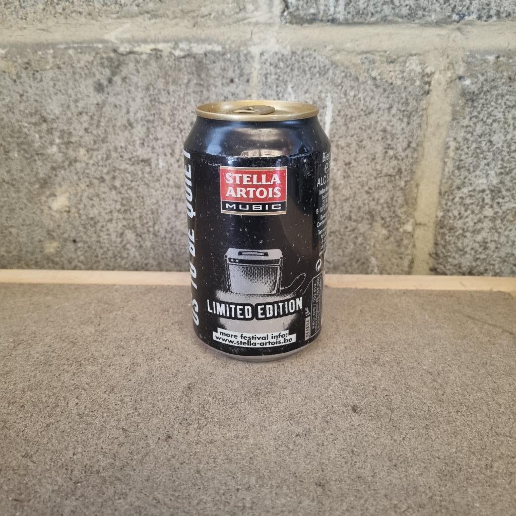 Canette de bière Stella Artois Music, Enlèvement ou Envoi, Utilisé, Bouteille(s), Stella Artois