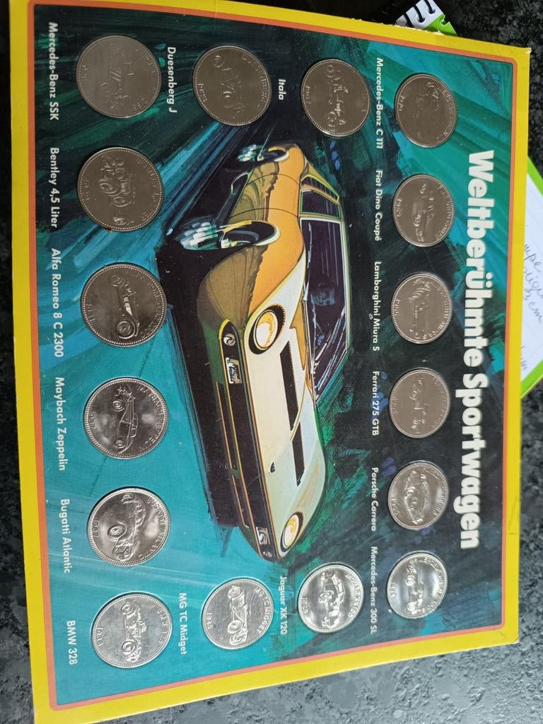 De collection Shell voitures sport renommée mondiale, Postzegels en Munten