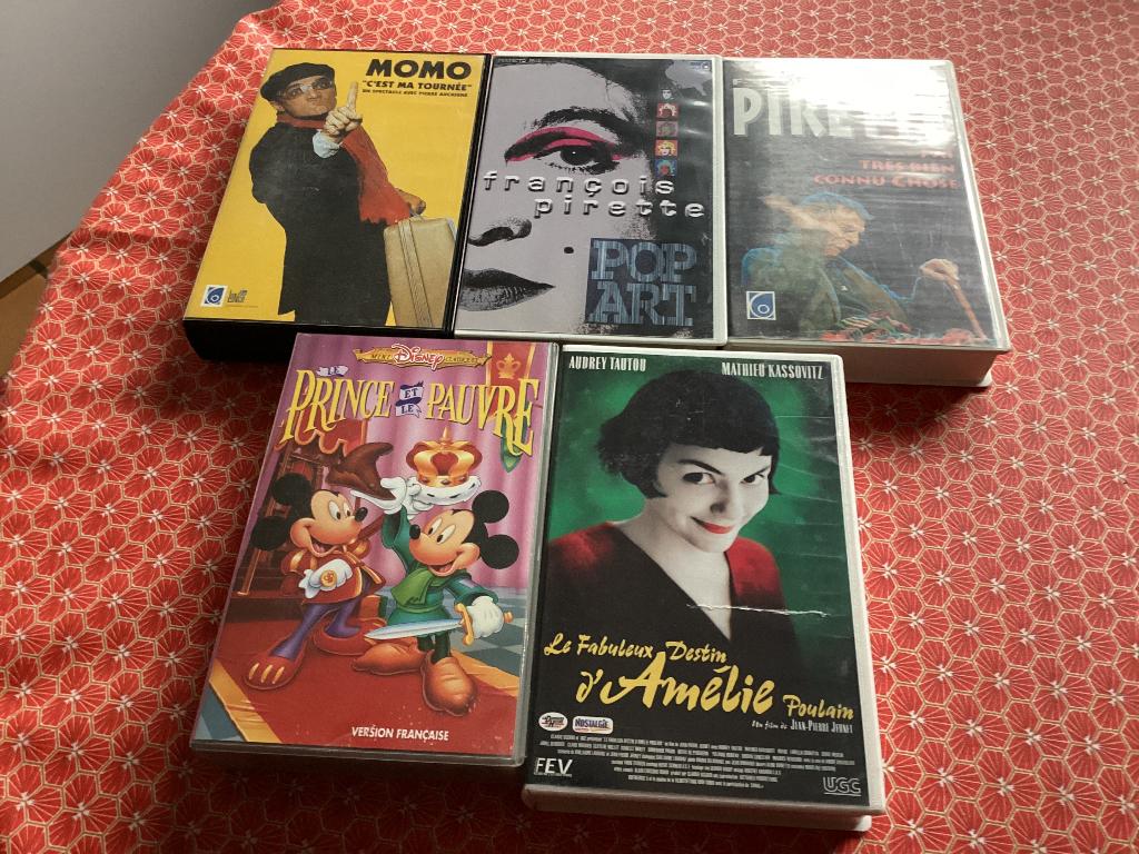 5 cassettes VHS, Tous les âges, Enlèvement, Comme neuf