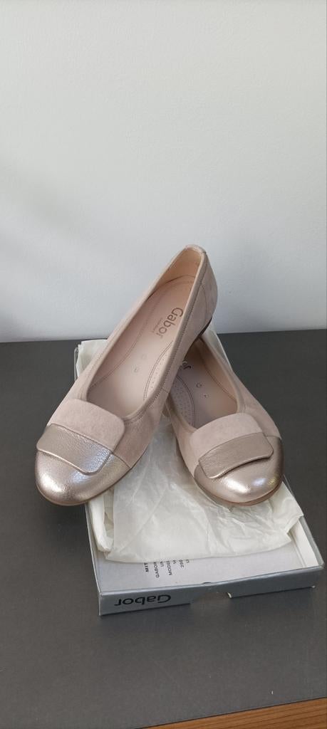 Beige ballerina's. Leder. Gabor. Schoenmaat 39., Ophalen, Zo goed als nieuw, Beige, Ballerina's