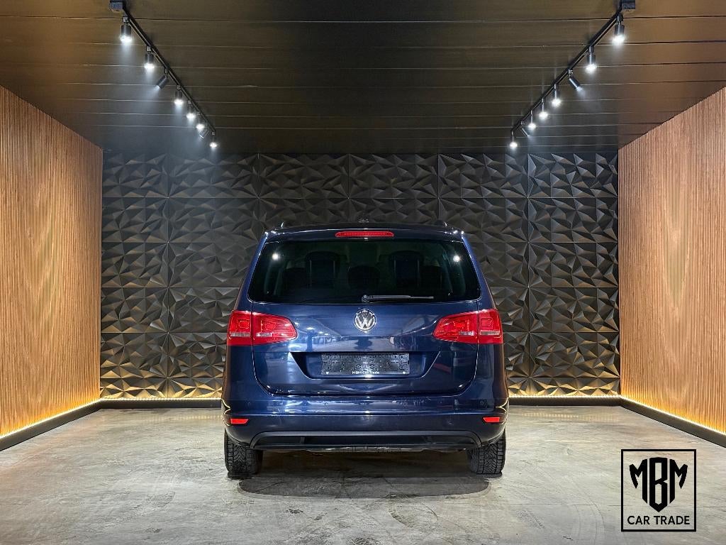 ✅ Vw Sharan 1.4 TSI GARANTIE 7 Zitpl Airco Navi Cruise C PDC, Euro 5, 4 cilinders, Blauw, 7 zetels