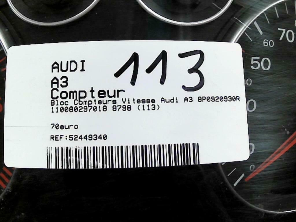 Compteur Audi A3  8P0920930R (113), Ophalen of Verzenden, Gebruikt, Audi