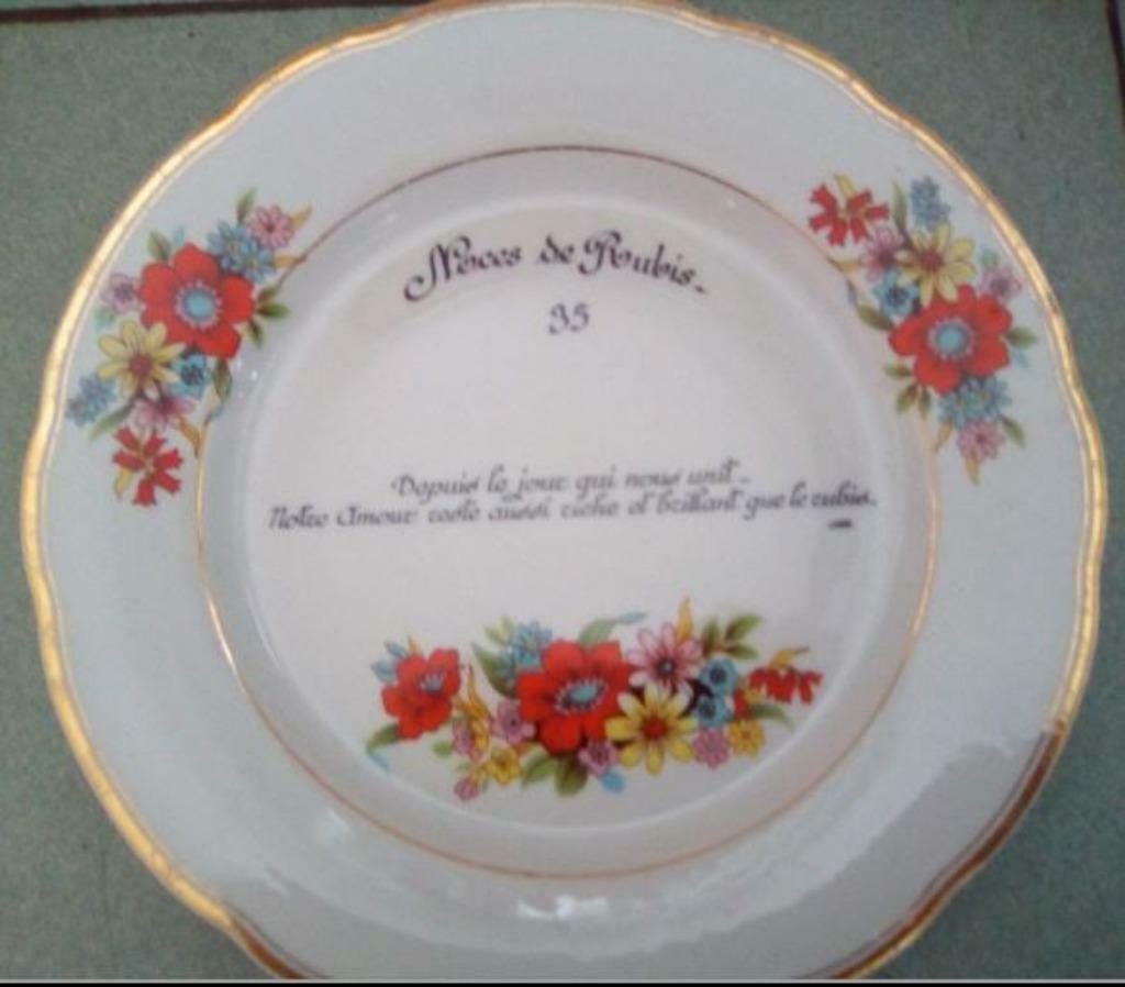 assiette mariage noce de rubis, Enlèvement