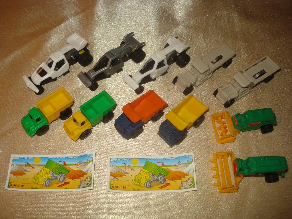 KINDER Lot de 11 Anciens Véhicules Divers 1987 - 1995 GIODI, Enlèvement ou Envoi, Comme neuf, Autres types
