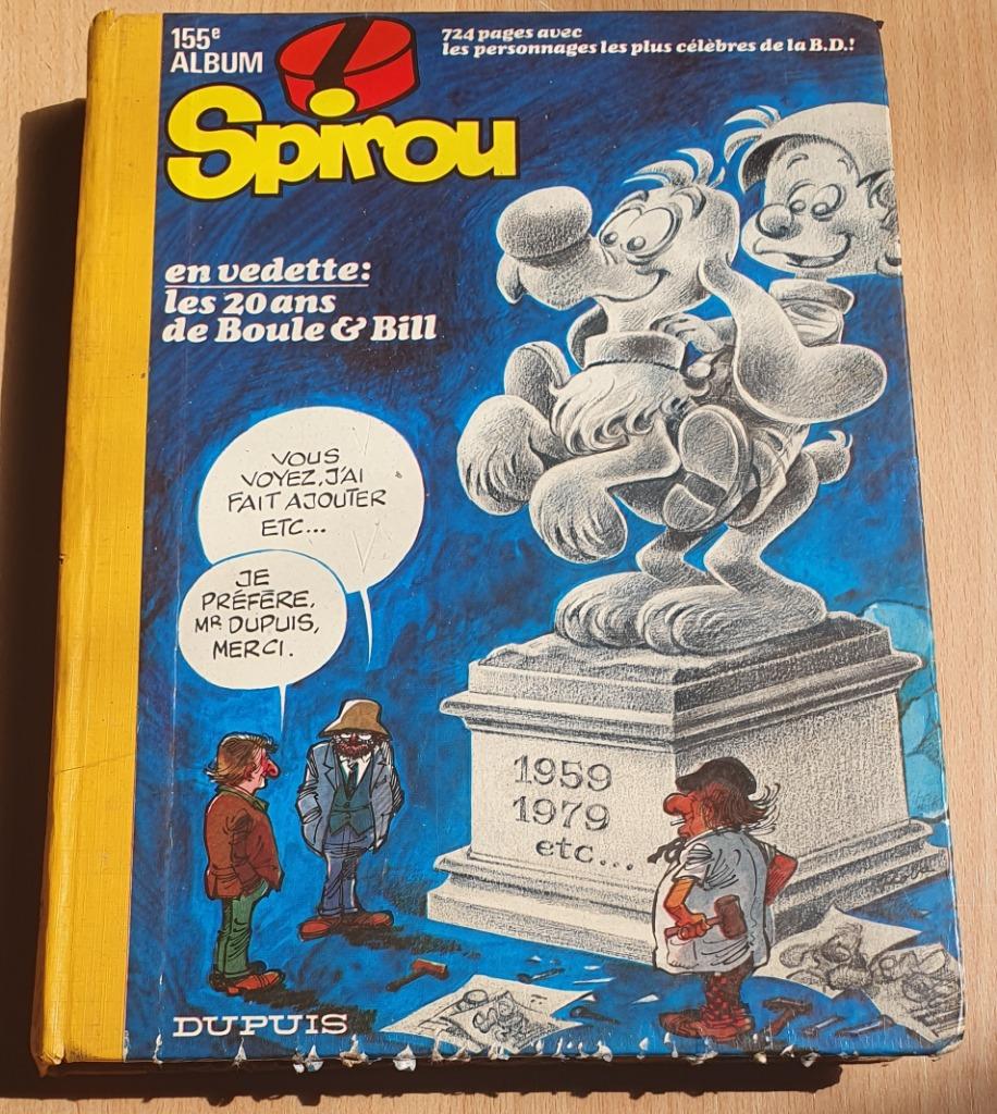 155. Spirou album du journal, Gelezen, Eén stripboek, Ophalen of Verzenden, Dupuis
