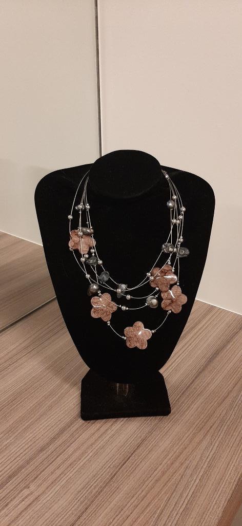 Halsketting, Bijoux, Sacs & Beauté, Colliers, Neuf, Enlèvement ou Envoi, Brun, Autres matériaux