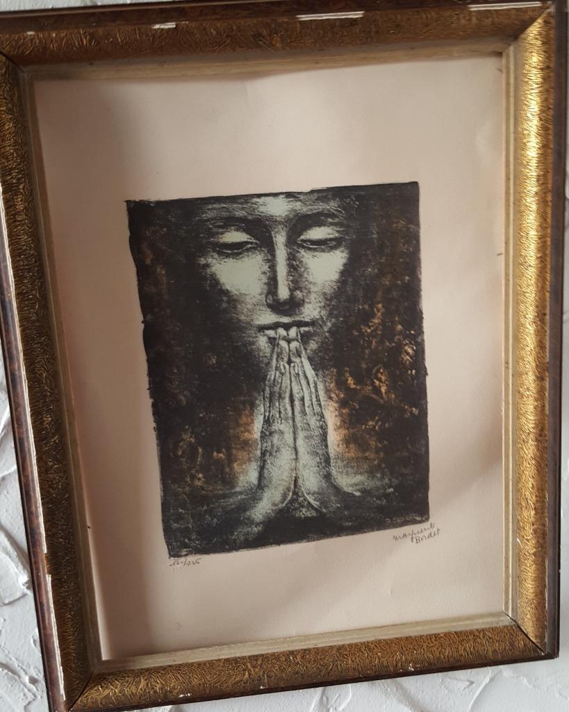Lithographie   de Marguerite BORDET, Antiquités & Art, Enlèvement ou Envoi