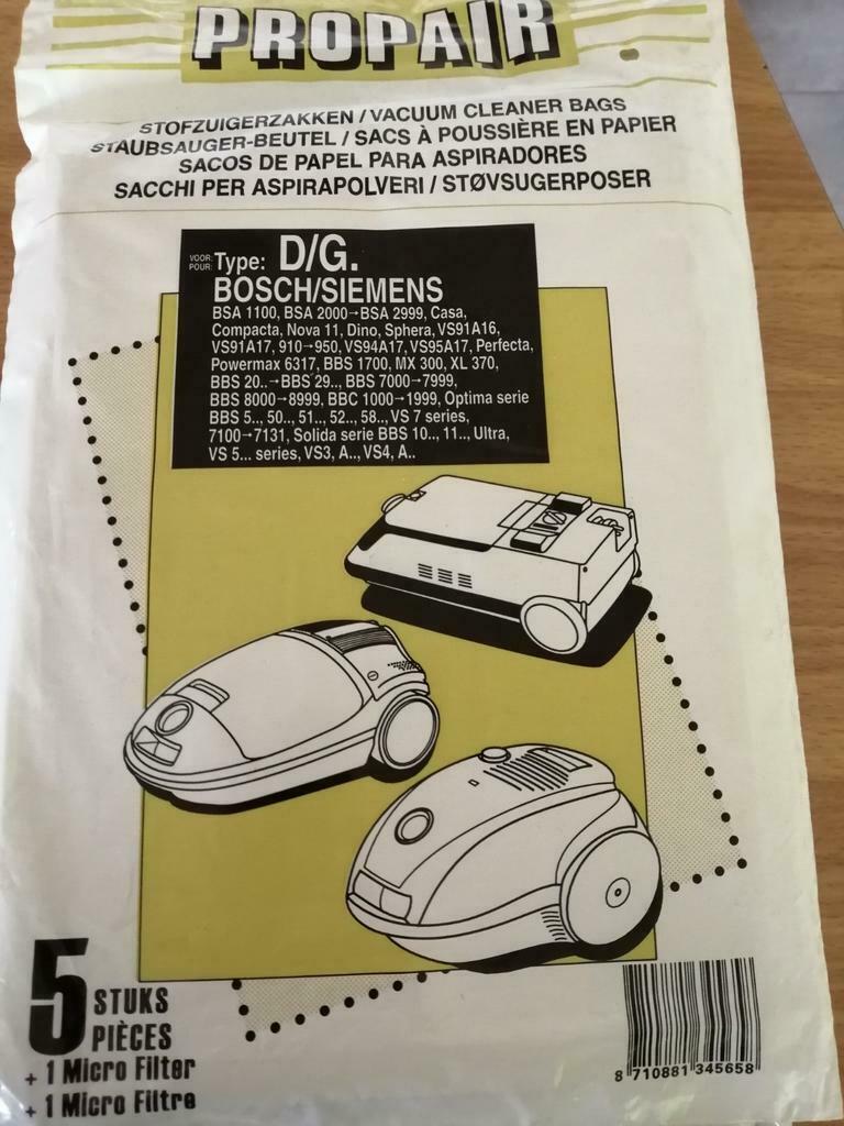 Sacs d'aspirateur 2 x 5 pièces pour type BOSCH / SIEMENS, Enlèvement ou Envoi, Comme neuf