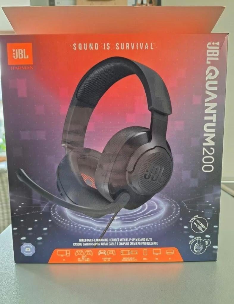 JBL quantum 200, Computers en Software, Headsets, JBL, Ophalen of Verzenden, Zo goed als nieuw, Over-ear