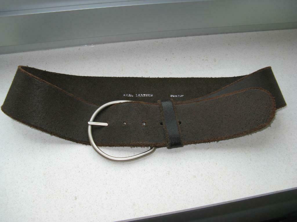 Brede lederen riem/ceintuur, maat 85 perfecte staat, Kleding | Dames, 80 tot 90 cm, Bruin, Echt leder, Tailleriem