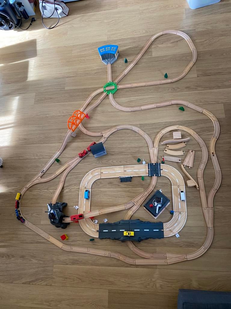 Houten sporen en toebehoren, Ophalen, Gebruikt