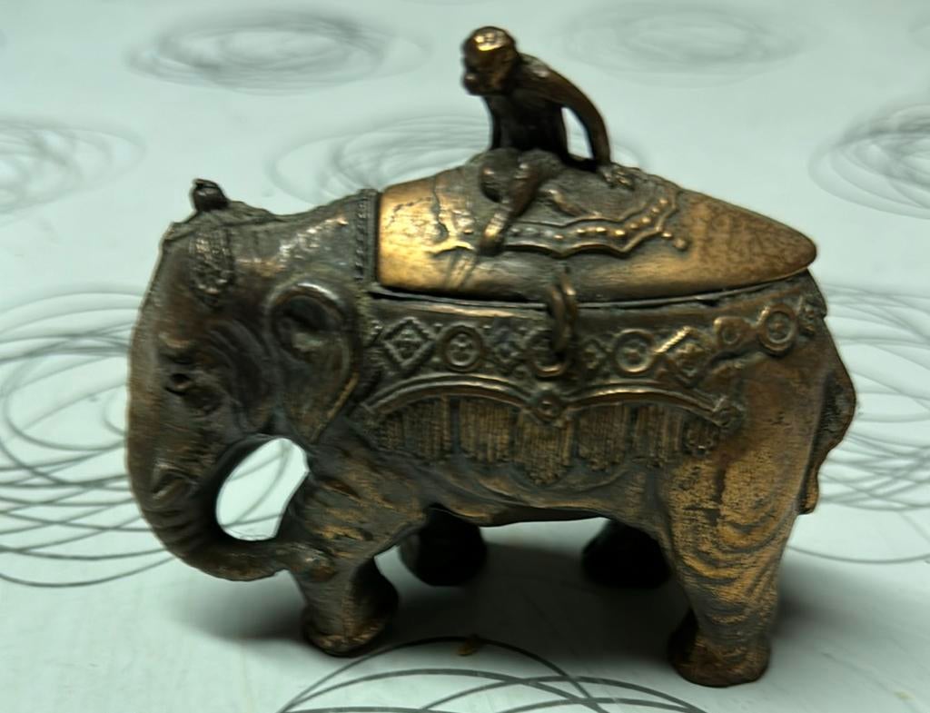 Koperen olifant spaarpot, Antiek en Kunst, Ophalen