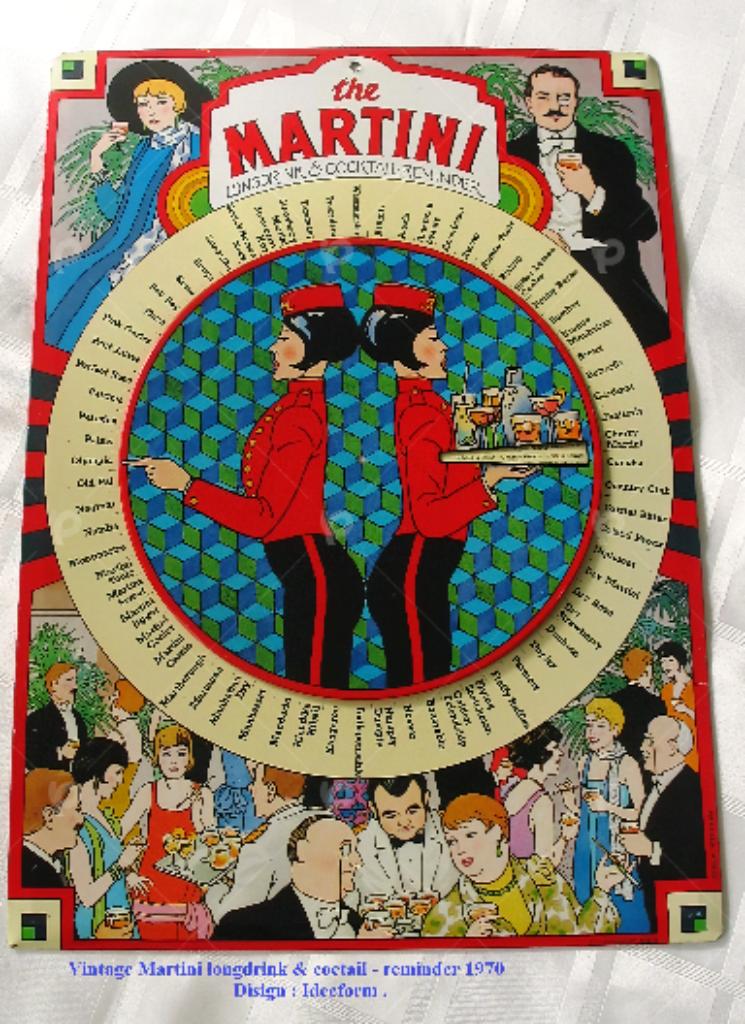 Martini bord Long drink cocktail-reminder, Enlèvement ou Envoi, Neuf, Panneau publicitaire