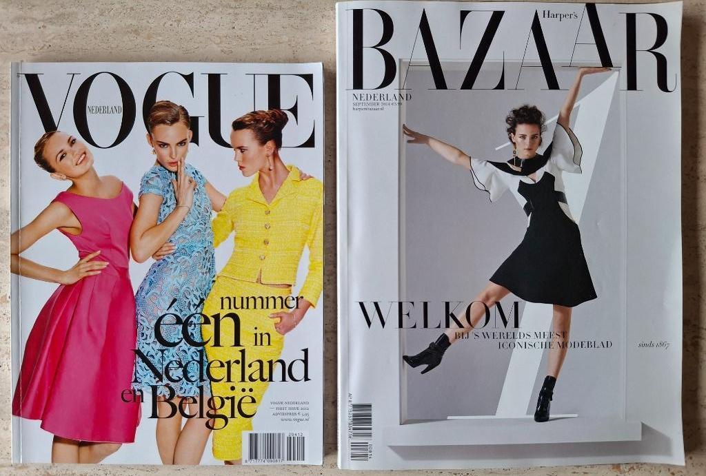1st Issue Vogue + Harper's Bazaar Nederland 2012/2014, Boeken, Tijdschriften en Kranten, Verzenden, Nieuw