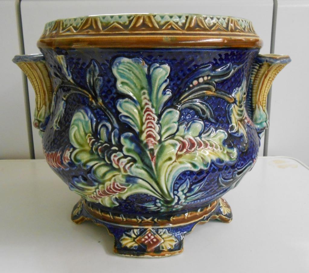 Barbotine 2 cache pot, Antiquités & Art, Antiquités | Céramique & Poterie, Enlèvement ou Envoi