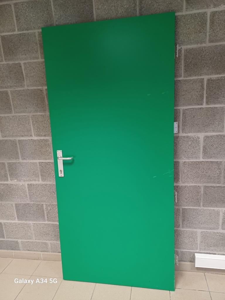 Schilderdeur met scharnieren, Doe-het-zelf en Bouw, Deuren en Vliegenramen, Ophalen, Gebruikt, 80 tot 100 cm, Binnendeur