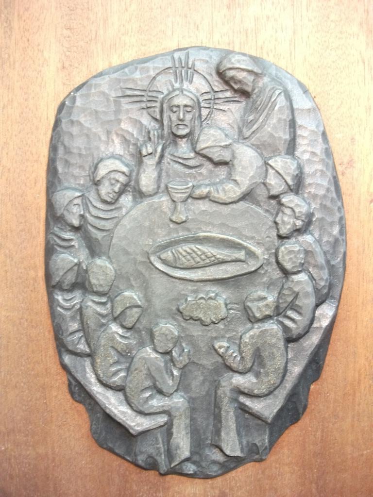 Jezus Laatste Avondmaal - bas relief brons, Antiek en Kunst, Ophalen of Verzenden