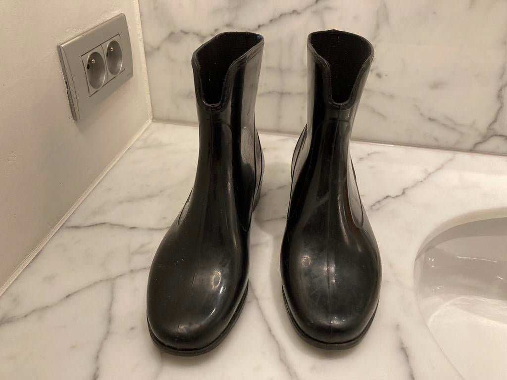 Bottes de pluie mode taille 39-noir, Enlèvement ou Envoi, Comme neuf, Noir