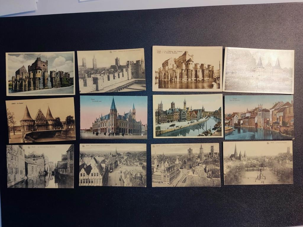 12 cartes postales anciennes Gand Gand, Enlèvement ou Envoi, Non affranchie, Flandre Orientale