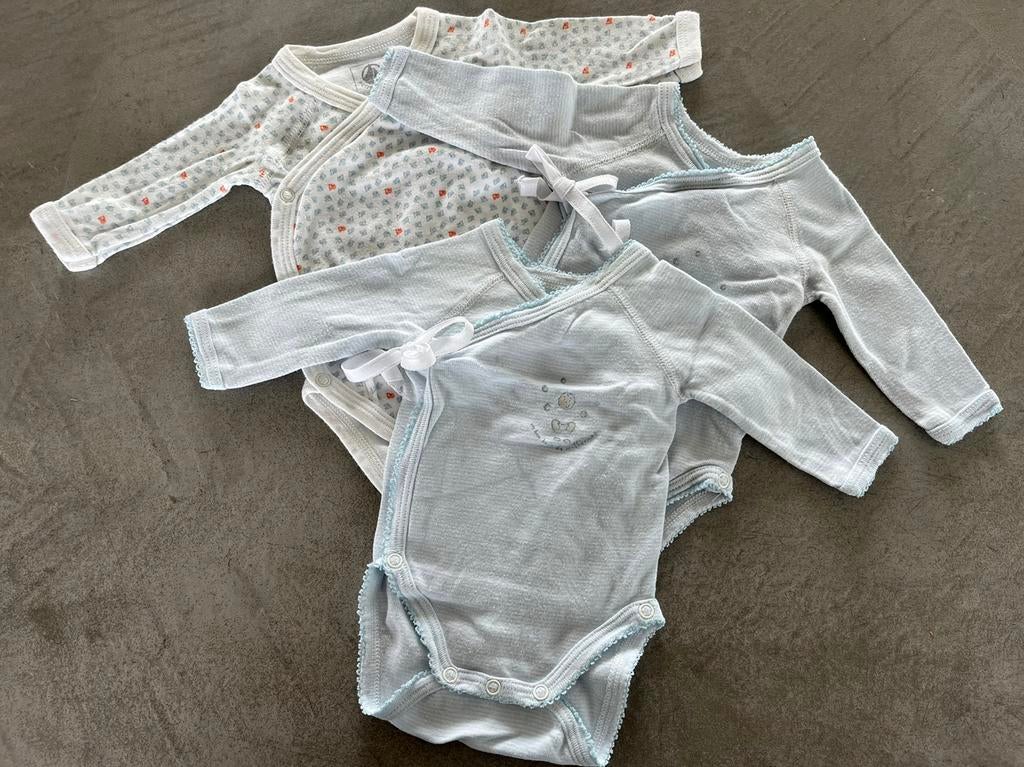 3 x omslag body - Petit Bateau- maat 50, Kinderen en Baby's, Nacht- of Onderkleding, Jongetje of Meisje, Ophalen of Verzenden