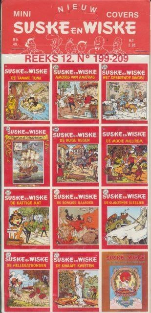 (s24) Suske en Wiske, mini covers, reeks 12 nr 199-209, Verzamelen, Ophalen of Verzenden, Suske en Wiske, Gebruikt