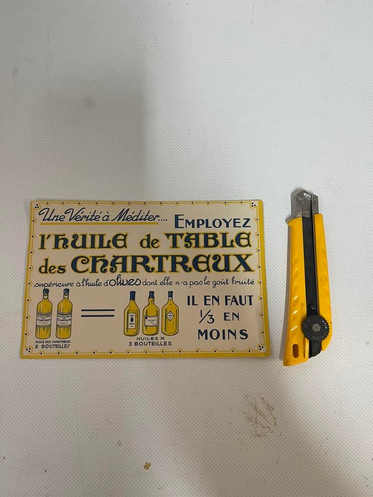 Vloeipapier huile de table de chartreux, Ophalen of Verzenden, Zo goed als nieuw