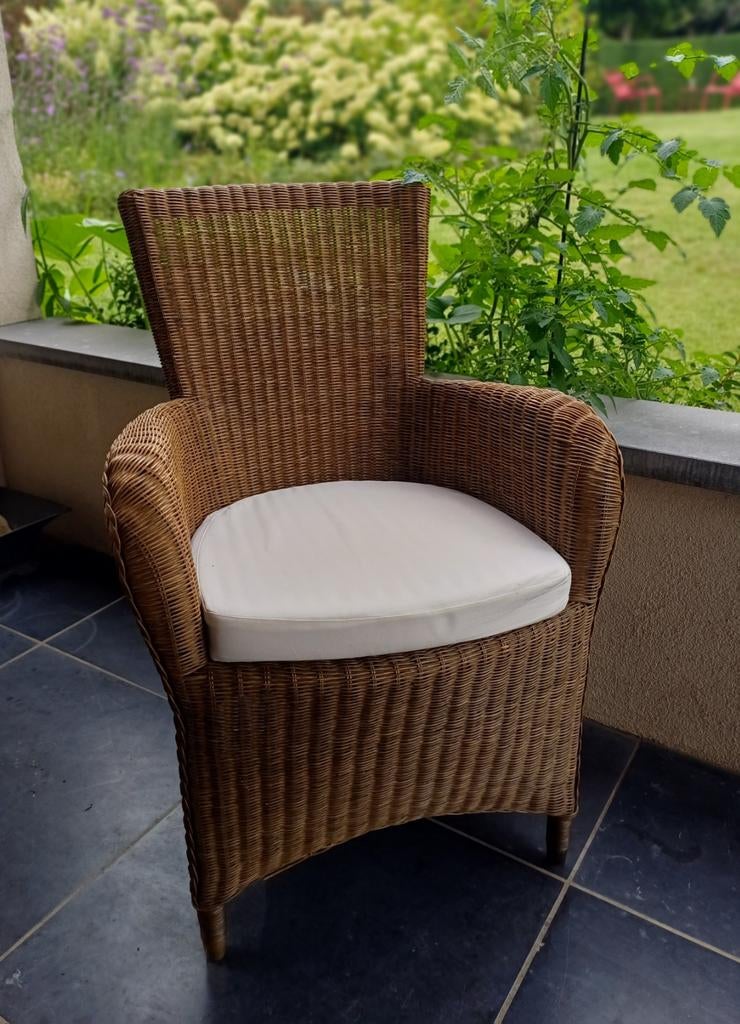Fauteuil Osier de qualité/Intérieur ou Terrasse/Confortable, Jardin & Terrasse, Enlèvement, Comme neuf
