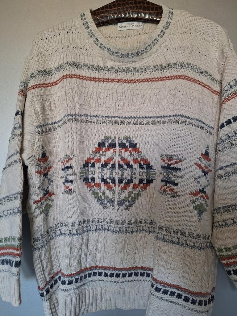 Marks et Spencer pull coton, acrylique,lin et nylon, Medium, Beige, Comme neuf, Enlèvement, Marks&Spencer