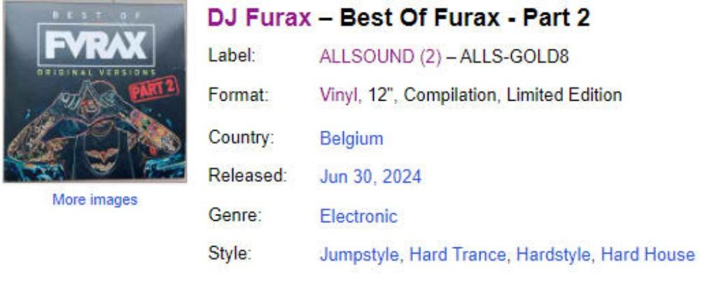 DJ FURAX 2, Cd's en Dvd's, Ophalen of Verzenden, Nieuw in verpakking, 12 inch, Techno of Trance