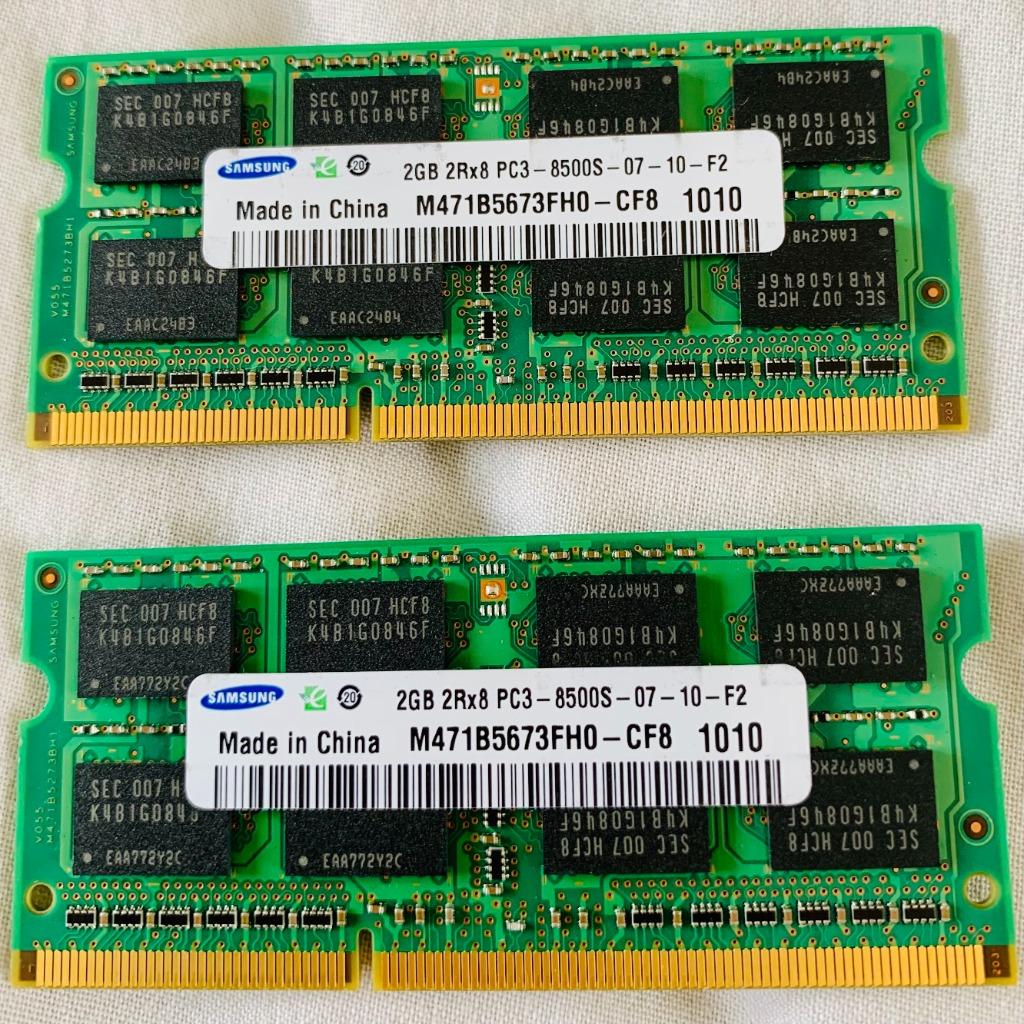 Mémoire RAM Samsung 4 GB (2x2GB) M471B5673FH0-CH9 1333 MHz -, Informatique & Logiciels, Enlèvement ou Envoi, DDR3, Utilisé, Laptop