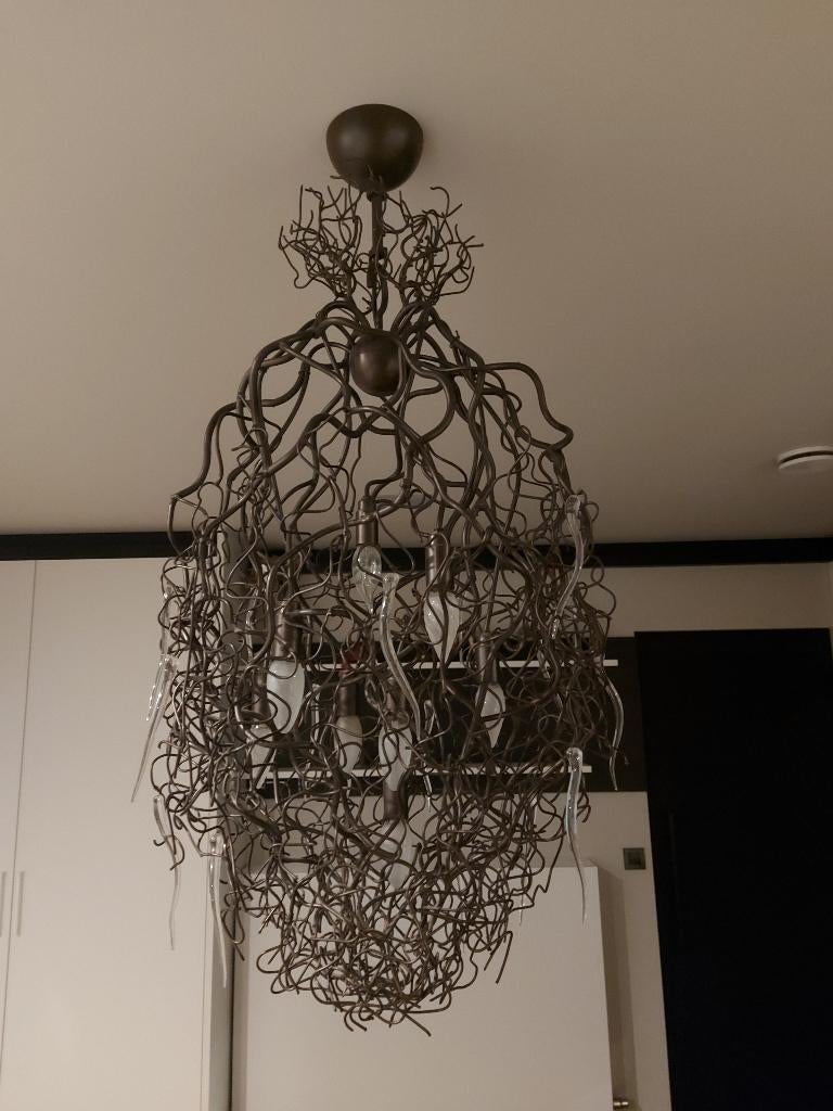 Brand & Van Egmond, Huis en Inrichting, Lampen | Hanglampen, Zo goed als nieuw, 75 cm of meer, Glas, Metaal, Ophalen