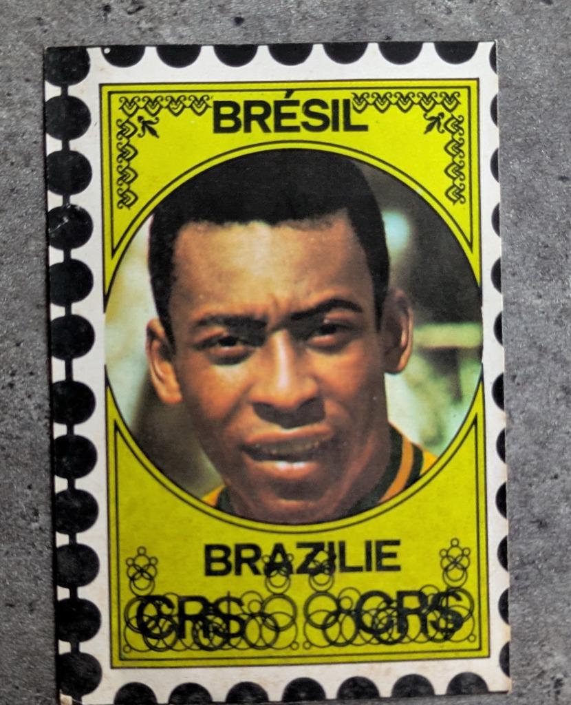 Estampe de football PELE BRASIL ed. VDH Panini comme 1972, Envoi