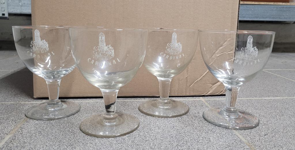 4 Cardinal bierglazen (brouwerij het Anker), Enlèvement ou Envoi, Utilisé, Verre ou Verres, Autres marques