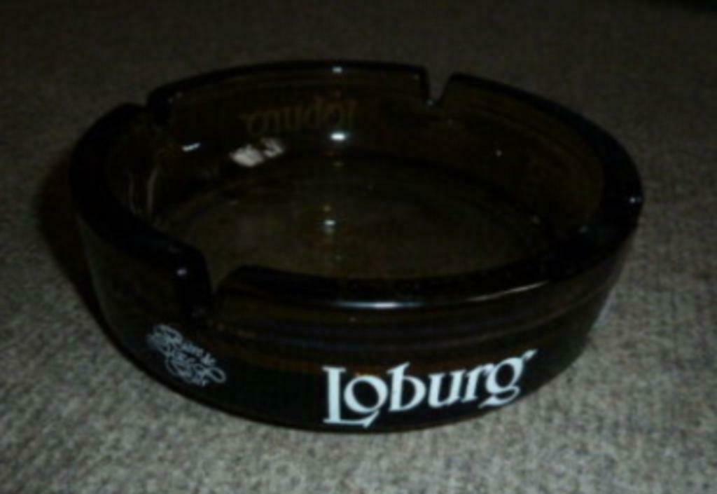 # glazen asbak LOBURG Bière de Luxe ~ Luxe Bier, Ophalen of Verzenden, Gebruikt, Overige typen, Overige merken
