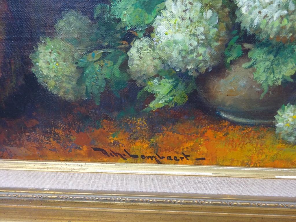 Achiel Lombaert, doek, 70 x 90, Stilleven met bloemen, Enlèvement