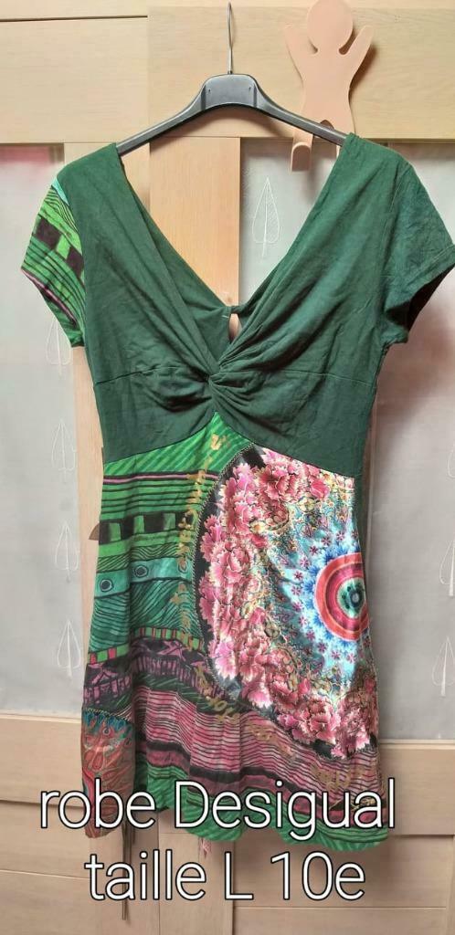 robe désigual taille L, Taille 42/44 (L), Enlèvement ou Envoi, Comme neuf, Vert